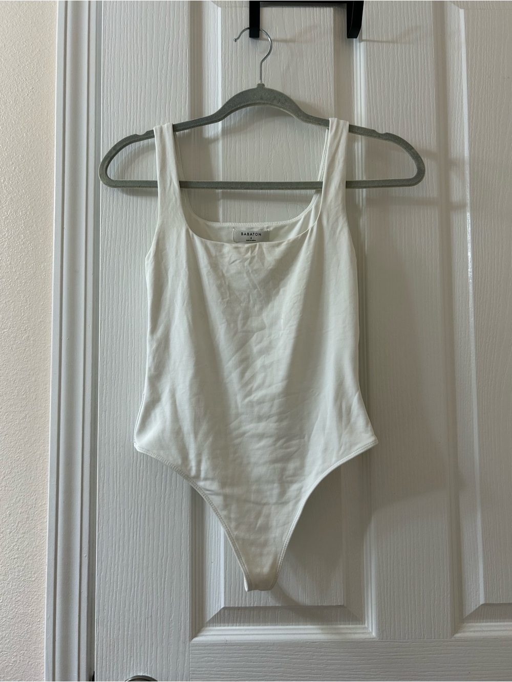 Babaton Cream Scoop Neck Bodysuit